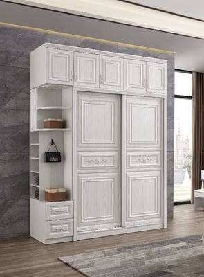 Eco Vriendschappelijke Witte Houten Garderobe met Schuifdeur Wasbare Hoogte 20cm
