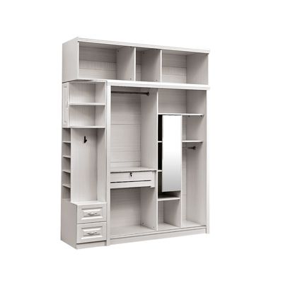 Eco Vriendschappelijke Witte Houten Garderobe met Schuifdeur Wasbare Hoogte 20cm