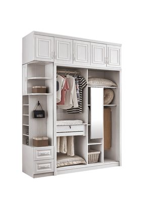Eco Vriendschappelijke Witte Houten Garderobe met Schuifdeur Wasbare Hoogte 20cm