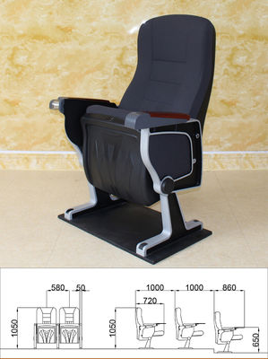 Hoge zwarte - de Bioskoop Hall Chairs Adjustable Moistureproof Antistatic van het dichtheidstheater
