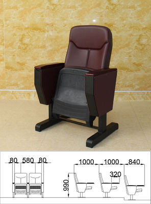 Vouwend Vriendschappelijke de Huid van Hall Chairs Anti Fouling Sturdy van de Auditoriumbioskoop
