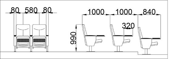 Vouwend Vriendschappelijke de Huid van Hall Chairs Anti Fouling Sturdy van de Auditoriumbioskoop