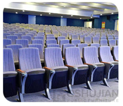 De opvouwbare 2 Seater Hardheid van Bioskoophall chairs anti electrostatic medium