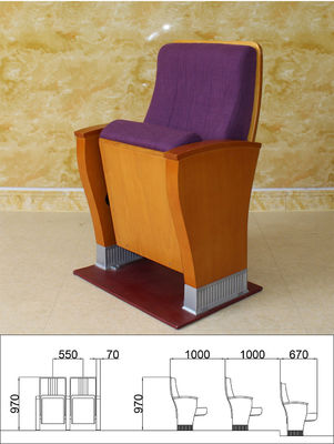 De multifunctionele het Vouwen Film die van Auditoriumstoelen het Afneembare Anti Bevuilen zet